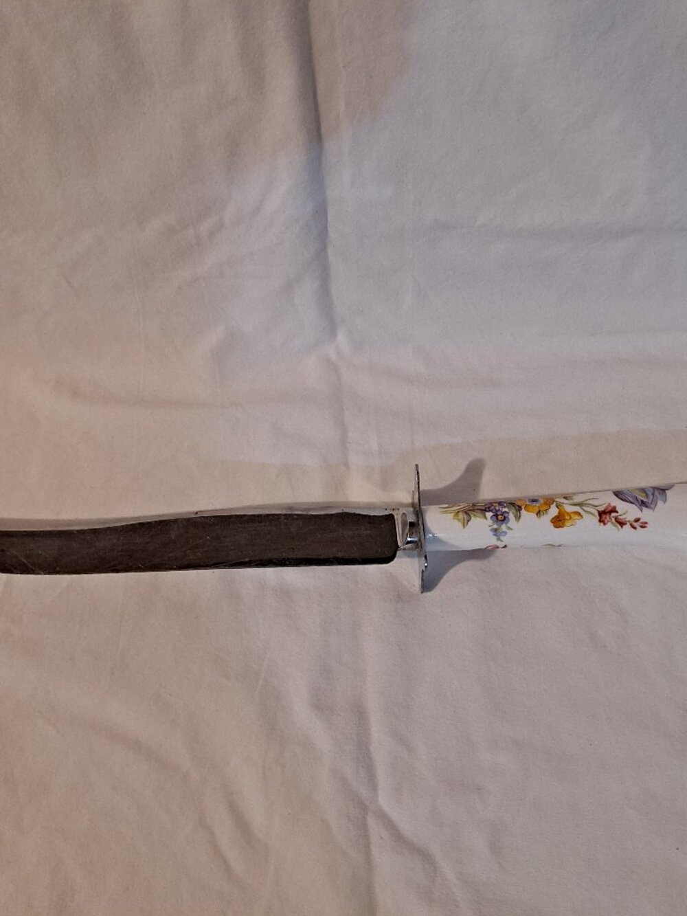 JUDSON SHEFFIELD ENGLAND KNIFE Floral Kitchen Carving Porcelain Stainless Steel